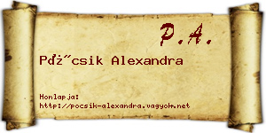 Pócsik Alexandra névjegykártya